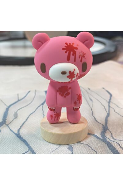 Choice1 تماثيل دببة دموية وردية اللون - تصاميم جذابة داكنة باللونين الوردي وا...