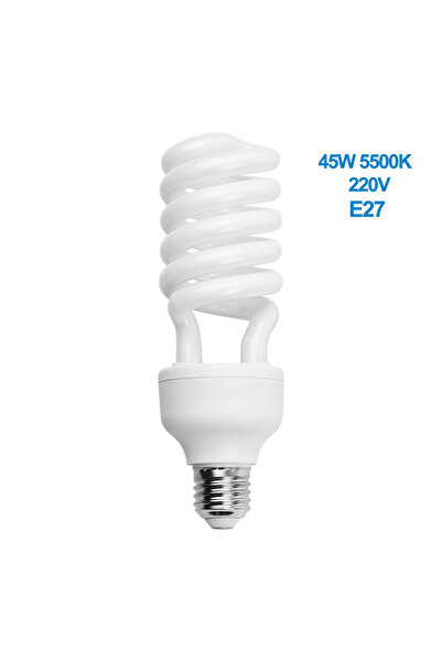 Choice1 مصباح فلورسنت حلزوني 45 واط، 45 واط، 5500 كلفن، ضوء نهاري، قاعدة E27،...