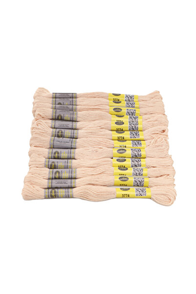 Choice23 6 Strands 3774 16th DMC Chart Column Brown 12 Skeins 8M Mercerized E...