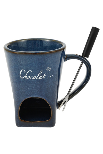 Choice كوب فوندو الشوكولاتة الأزرق المتدرج سعة 150 مل تقريبًا، كوب سيراميك لإ...