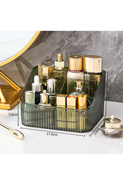 Choice7 As shown As shown Large green Plastic Makeup Bathroom Storage Box Cos...