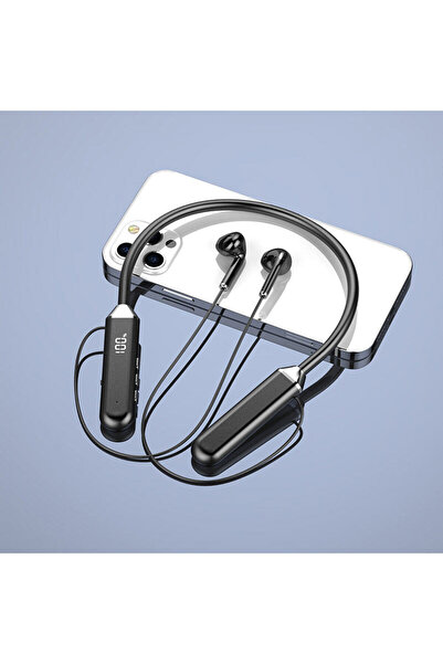 Choice3 سماعات رأس لاسلكية سوداء اللون، متوافقة مع تقنية 5.2 LED، تتميز بجودة...