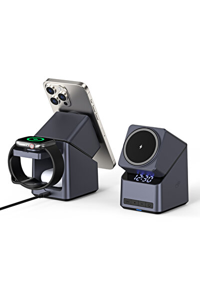 Choice VIKEFON black 180 ° Electric Rotate 4-in-1 Magnetic Wireless Charger C...