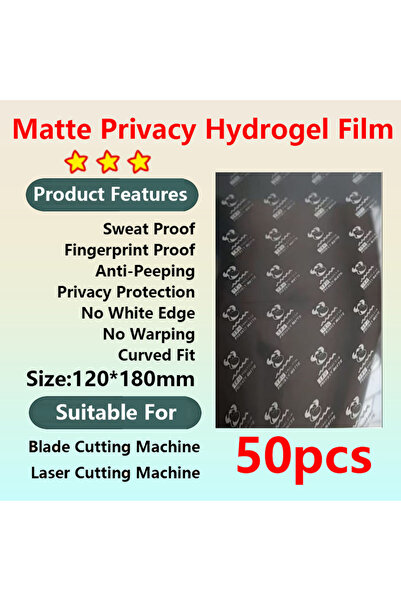 choice2 فيلم هيدروجيل غير لامع للخصوصية، 50 قطعة، فيلم جل عالي الدقة/مضاد للت...