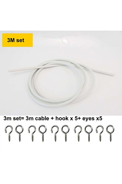 choice2 مجموعة 3M، مجموعة واحدة جديدة، 2/3/4/5 أمتار، حبل زنبركي للستائر، سلك...
