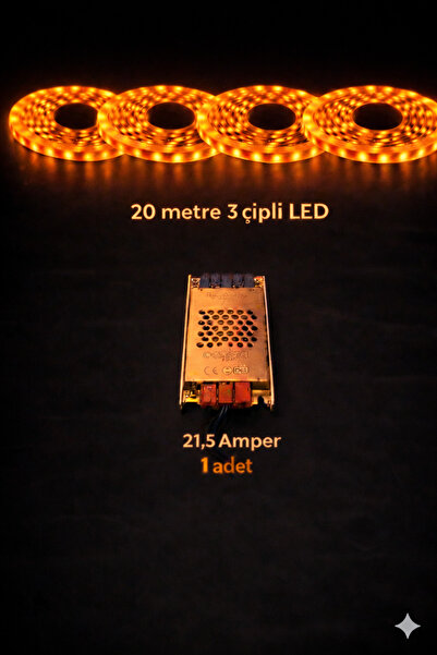 ZMR LUMIXA 3 ÇİPLİ 20 METRE AMBER LET + TRAFO