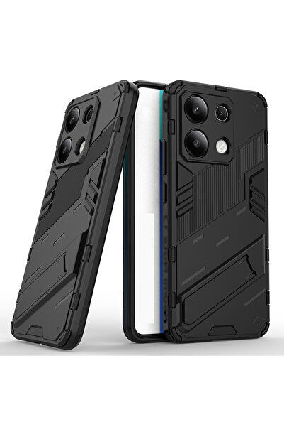 Choice Redmi Note13 5G Black Armored Soft TPU+Hard PC Holder Shkproof Phone C...