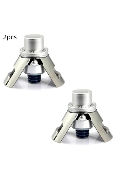 Choice10 2 pcs gray Stainless Steel Champagne Stoppers Champagne Bottle Plug ...