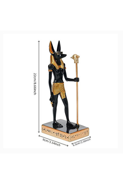 Choice1 تمثال أنوبيس الأسطوري بطول 22 سم، منحوتة إله مصري، تمثال من الراتنج ا...