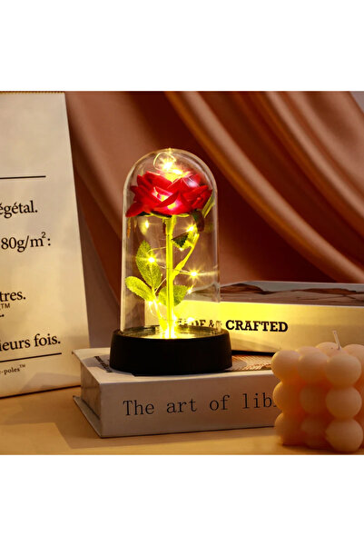 Choice3 وردة حمراء، زهور اصطناعية، هدية إبداعية لعيد الحب وعيد الأم، وردة في ...