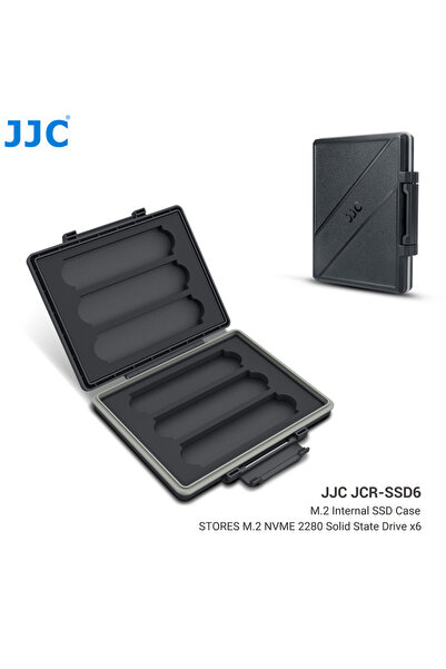 Choice1 علبة تخزين بطاقات الذاكرة JJC ذات 6 فتحات، حامل SSD، تخزين محركات أقر...