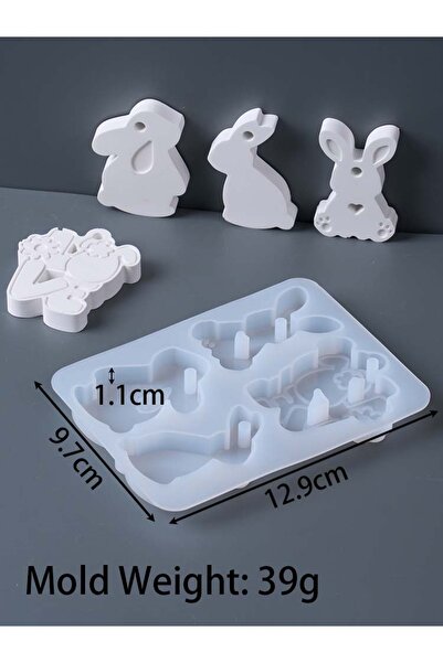 Choice قالب سيليكون لصنع قلادة بيضة أرنب عيد الفصح، اصنعها بنفسك، مرح، ديناصو...