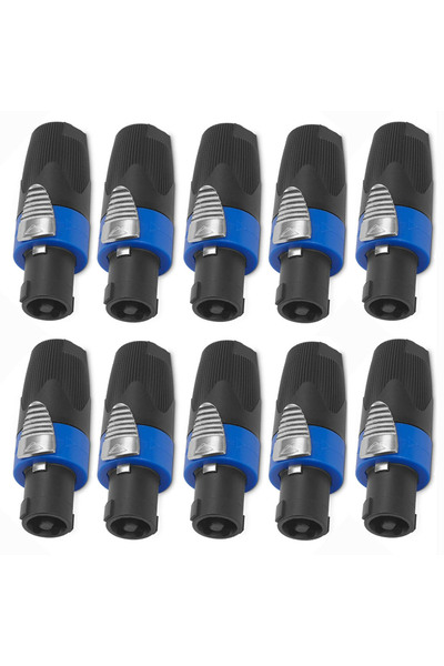 Choice أزرق، 10 قطع، موصل مكبر صوت NL4FC رباعي الأقطاب ورباعي الأطراف، مقبس أ...