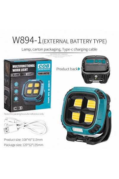 Choice4 W594-1external blue Hook Portable LED Flashlight Rechargeable Camping...