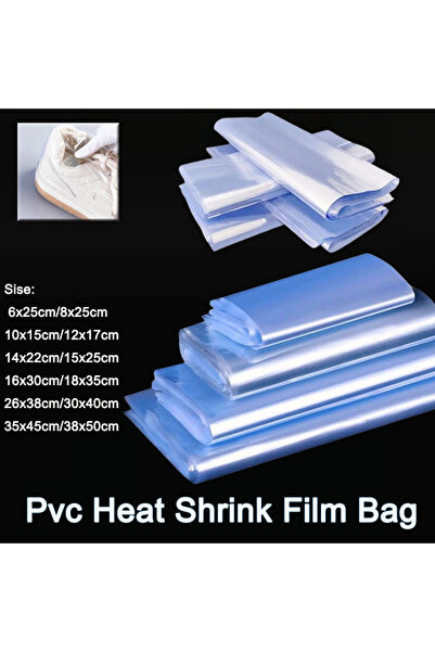 Choice6 15x25cm 25pcs PVC Heat Shrinkable Film Large Portable Shoe Shrink Wra...