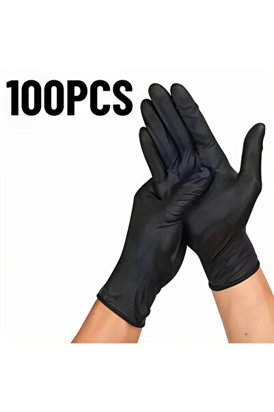 Choice S 100PCS 30/60/100PCS Black Nitrile Gloves Disposable Gloves For Clean...