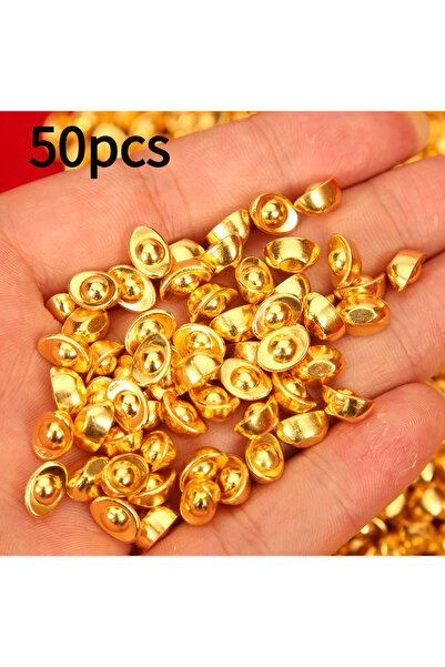 Choice 50 قطعة أو 200 قطعة من زينة سبائك الذهب، زينة لجمع الثروة، أواني الكنو...