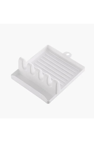 choice2 ملعقة شوربة بيضاء قطعة واحدة، حامل عيدان طعام، ملعقة مسطحة، رف غطاء ق...