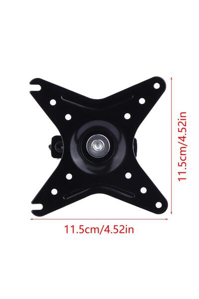 Choice حامل شاشة جداري أسود مع صندوق أزرار قابل للتعديل على محورين، بأبعاد 10...