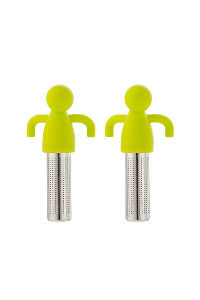 choice2 قطعتان من مصفاة الشاي الخضراء، مصفاة شاي سيليكون لطيفة ومبتكرة، سهلة ...