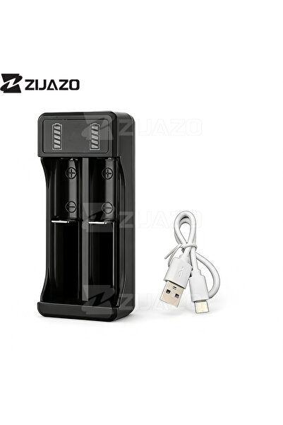 Choice شاحن بطاريات عالمي ثنائي المنافذ مع مؤشر LED وكابل، يدعم بطاريات الليث...