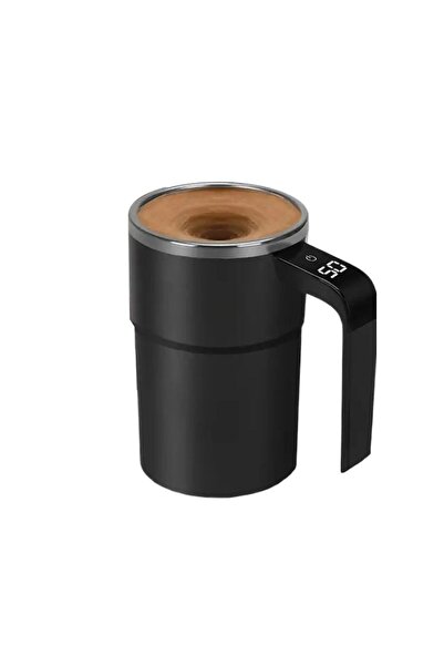 choice2 كوب قهوة كهربائي أسود سعة 380 مل، مزود بخاصية الخلط الذاتي، مقاوم للم...