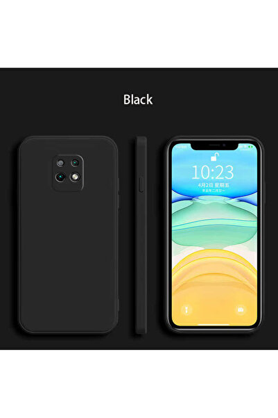 Choice4 غلاف هاتف أسود من السيليكون السائل مربع الشكل لهاتف Redmi Note 9 Pro،...