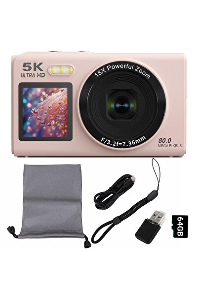 choice2 pink 64GB card Digital Camera CCD Dual Screen Portable Digital Camera...