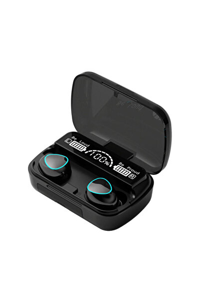 Choice سماعات أذن بلوتوث M10 سوداء اللون بدون استخدام اليدين مع شاشة LED وسما...