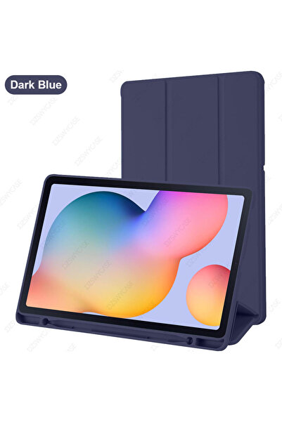 Choice4 جراب أزرق داكن لجهاز Tab S6 Lite مقاس 10.4 بوصة، مع حامل قلم، وغطاء ح...