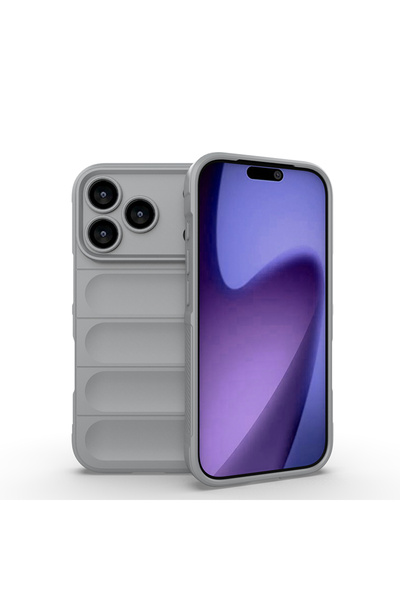 Choice iPhone 15 Light Gray Shkproof Soft Skin Case Phone Cover For iPhone 17...