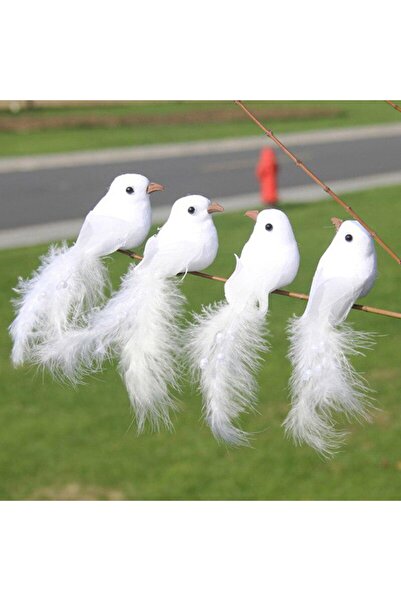 Choice 4pcs 2/4pcs/set Artificial 3D Simulation Bird Foam Feather Bird DIY Pa...