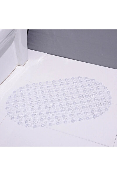 Choice1 66x37cm White Bathroom suction cup anti slip pad PVC Anti-skid Bath M...