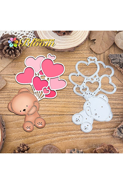 Choice Original Lovely Valentines Day Baby Bear with Love Balloons Bundle Met...