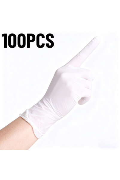 Choice S 100PCS 30/60/100PCS Disposable White Nitrile Gloves Multi-purpose Ho...