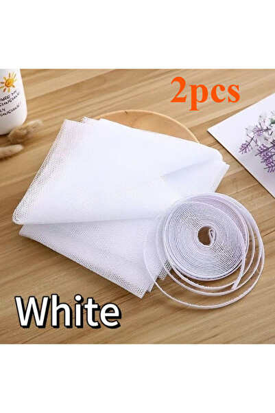 Choice3 شبكة ناموسية ذاتية اللصق، بيضاء اللون، مقاس 1.5 × 2 متر (قطعتان أو نص...