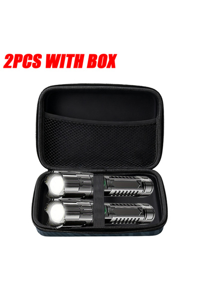 choice2 A-2PCS with Bag Super Bright LED Flashlight USB Rechargeable Torch wi...