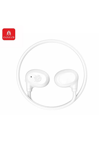 Choice سماعات أذن لاسلكية بيضاء من إنماس بتقنية بلوتوث AIR BONE، سماعات رأس ت...