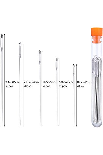 Choice1 مجموعة إبر خياطة IMAZY مكونة من 30 قطعة، إبر ترقيع وتطريز ذات فتحة كب...
