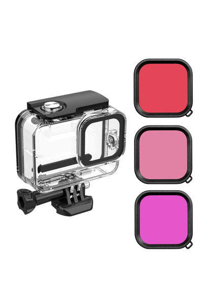 Choice جراب مع فلتر لكاميرا GoPro Hero 13 و12 و11 و10 و9، أسود اللون، مقاوم ل...