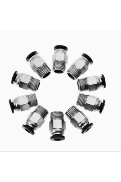 Choice 10pcs PC4-01 10Pcs PC4-M10 External Thread Male Straight Pneumatic Con...