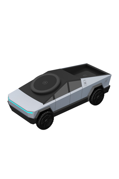 Choice شاحن لاسلكي سريع مغناطيسي 3 في 1 من فيكيفون، فضي اللون، مع حامل مكتبي ...