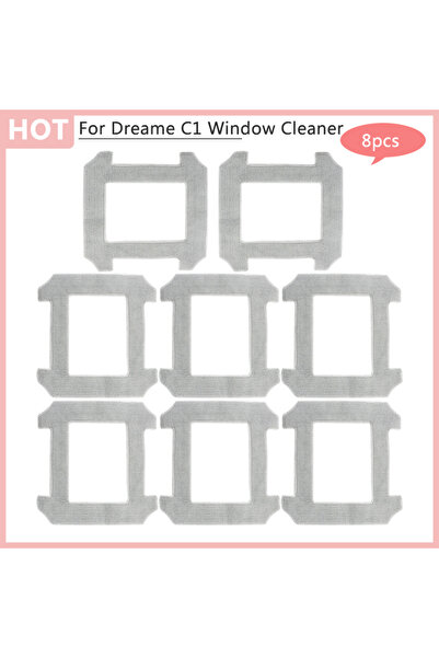 Choice3 8pcs Replacements For Dreame C1 Window Cleaner Rags Spare Parts Windo...