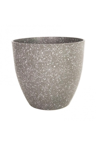 Choice5 وعاء زهور كبير الحجم بني اللون، مصنوع من حجر صناعي بلون بني فاتح، منا...