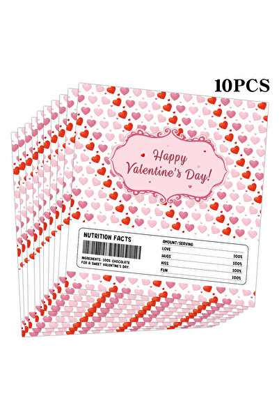 Choice1 10 قطع من ملصقات الحلوى والشوكولاتة الرومانسية للأزواج في عيد الحب، ب...