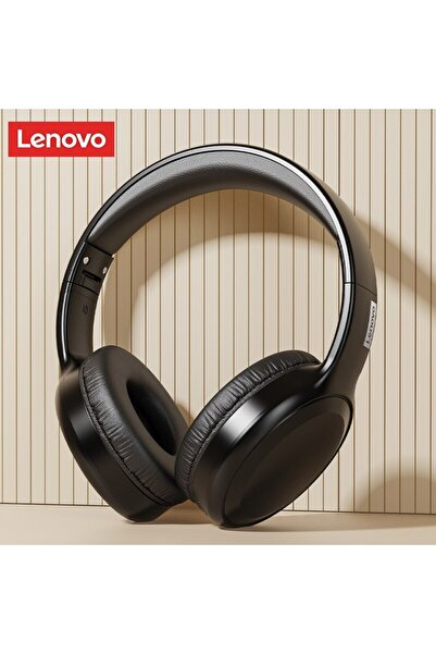 choice2 سماعات لينوفو TH30 اللاسلكية السوداء بتقنية بلوتوث 5.3، قابلة للطي، م...