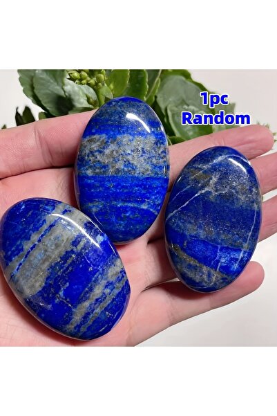 Choice 50-100 غرام، حجر لازورد طبيعي على شكل قلب، يتألق تحت ضوء الأشعة فوق ال...