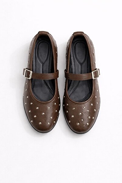 Slipcat Κομψά καθημερινά παπούτσια μπαλαρίνας με λουράκια και λεπτομέρεια από...