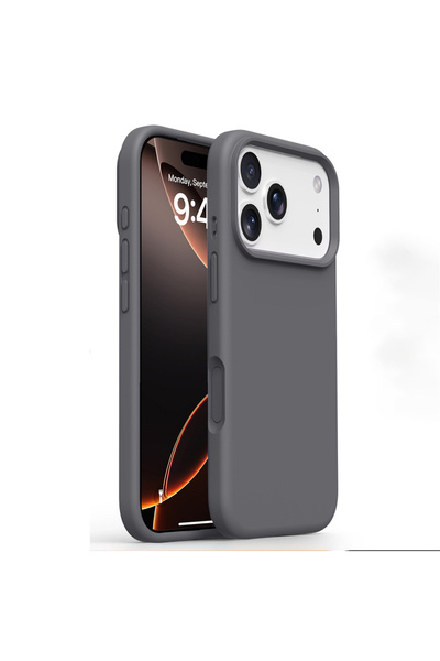 Choice جرابات سيليكون سائل رمادية اللون لهاتف آيفون 17 برو، وآيفون 17 برو، وآ...