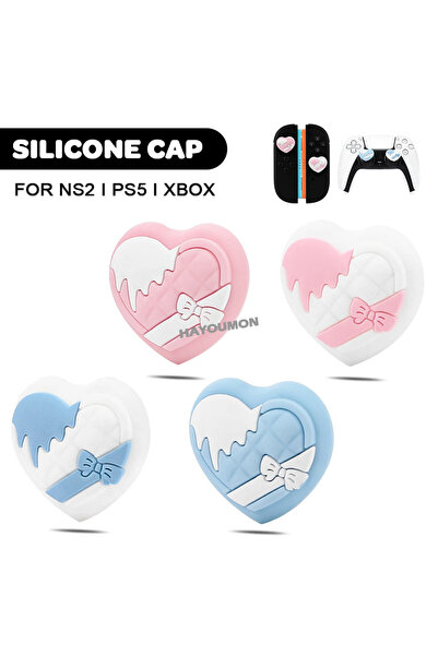 choice2 For Switch 2 White 4pcs Cute Silicone Thumb Grips Joystick Caps for S...